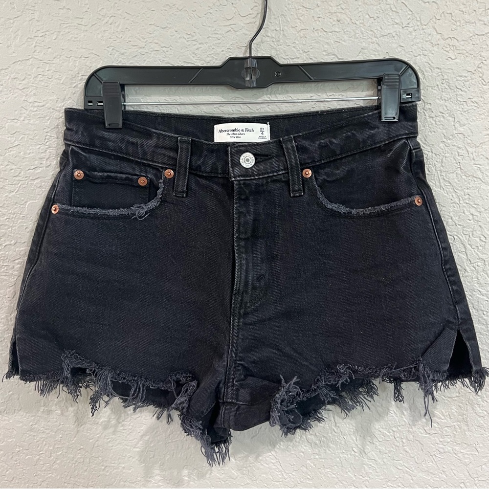 Abercrombie black denim shorts. Size 27(4)